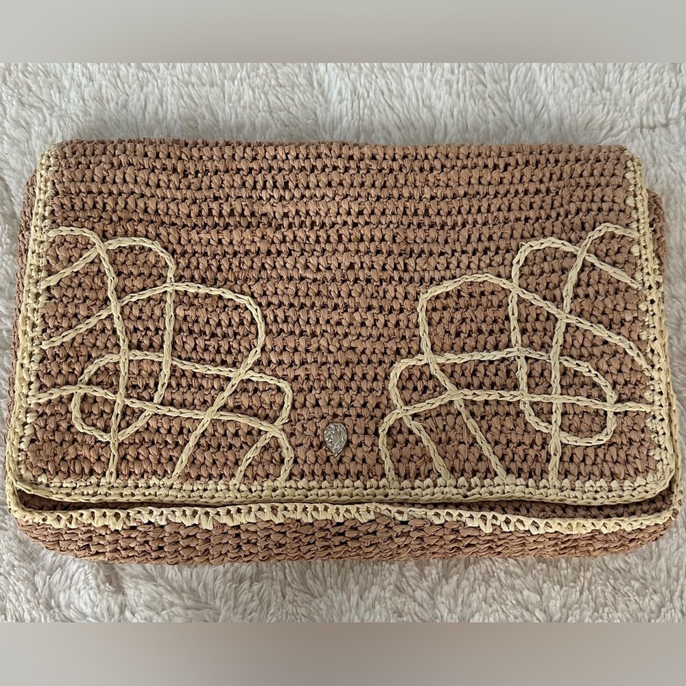 Helen Kaminsky Raffia Woven Clutch New w/o Box